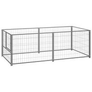 Detailed information about the product Dog Kennel Silver 200x100x70 Cm Steel