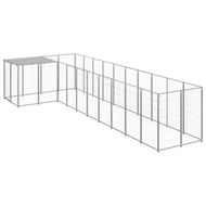 Detailed information about the product Dog Kennel Silver 7.26 mÂ² Steel