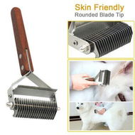 Detailed information about the product Dog Knotting Comb With Wooden Handle Dual-purpose Stainless Steel Comb Pet Fading Comb Pet Cleaning