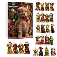 Detailed information about the product Dog Lovers Christmas Advent Calendar 24 Days Christmas Countdown Acrylic Cute Kitten Tree Pendant Decor Advent Calendar For Christmas Decorations