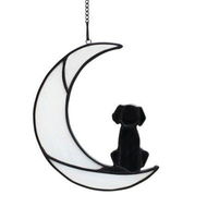 Detailed information about the product Dog Memorial Gifts For Dog LoversDog On Moon Stained Glass Window Hanging For SuncatcherLoss Of Dog Sympathy Gift For Dog LoversPet Memorial Sympathy Gifts