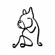 Detailed information about the product Dog Minimalist Art Sculpture Personalized Gift Metal Decoration