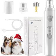Detailed information about the product Dog Nail Grinder, Rechargeable Dog Nail Trimmers for Large Medium Small Dogs, Electric Pet Paws Grooming, Quiet Puppy Grooming Tool, White