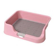 Detailed information about the product Dog Pet Potty Tray Training Toilet Raised Walls T1 PINK