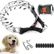 Detailed information about the product Dog Pinch Training Collar: Prong Collar with Quick Release Snap Buckle for Medium Dogs (16' Neck Girth, 50 lbs)