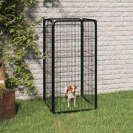 Detailed information about the product Dog Playpen 4 Panels Black 50x100 Cm Powder-coated Steel