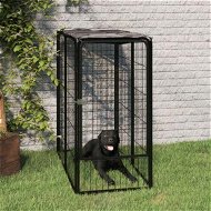 Detailed information about the product Dog Playpen 6 Panels Black 50x100 Cm Powder-coated Steel