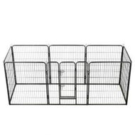 Detailed information about the product Dog Playpen 8 Panels Steel 80x100 Cm Black