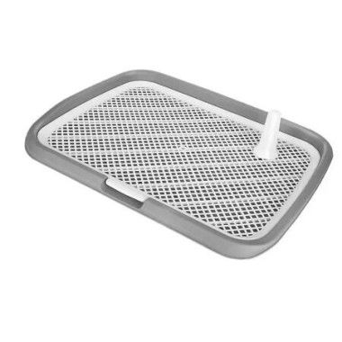 Dog Potty Tray, Dog Toilet Training Tray, Dog Pee Pad Holder, Detachable Washable Mesh Toilet Pad Tray , 45*33*5cm (Gray)