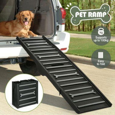 Dog Ramp for Car SUV Truck Pet Safety Stairs Foldable Steps Portable Ladder Non-slip Travel