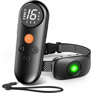Dog Shock Collar, Vibration Training Collar with Remote Rechargeable RC E-Collar Waterproof with 3 Training Modes Locked,Black