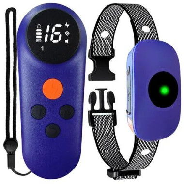 Dog Shock Collar, Vibration Training Collar with Remote Rechargeable RC E-Collar Waterproof with 3 Training Modes Locked,Purple