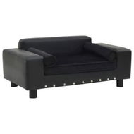 Detailed information about the product Dog Sofa Black 81x43x31 cm Plush and Faux Leather