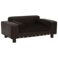 Detailed information about the product Dog Sofa Brown 81x43x31 cm Plush and Faux Leather