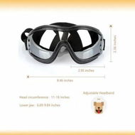 Detailed information about the product Dog Sunglasses with UV and Wind Protection: Adjustable Strap for Medium and Large Dogs