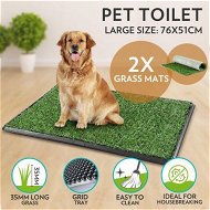 Detailed information about the product Dog Toilet Puppy Pad Trainer Indoor Pet Bathroom House Potty Training Pee Tray 2 Mats Large