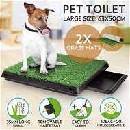 Detailed information about the product Dog Toilet Puppy Pad Trainer Indoor Pet Bathroom House Potty Training Pee Tray with 2 Mats Large