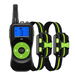 Dog Training Collar with Remote, 4 Training Modes Beep, Shake, Safe Shock, LED Light, Rechargeable IPX7 Waterproof for 2 Dogs, Green. Available at Crazy Sales for $54.95