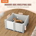 Dog Whelping Box 38.6x38.6x18.1in PVC with Rails Pee Pad for Dogs Puppies. Available at Crazy Sales for $449.95