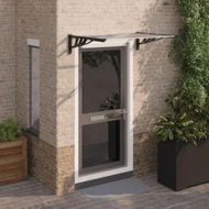 Detailed information about the product Door Canopy Black and Transparent 122x90 cm Polycarbonate