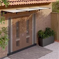 Detailed information about the product Door Canopy Black and Transparent 358.5x90 cm Polycarbonate