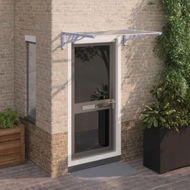 Detailed information about the product Door Canopy Grey and Transparent 122x90 cm Polycarbonate