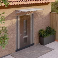 Detailed information about the product Door Canopy Grey And Transparent 152.5x90 Cm Polycarbonate.