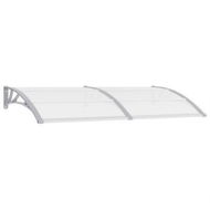 Detailed information about the product Door Canopy Grey And Transparent 200x80 Cm PC