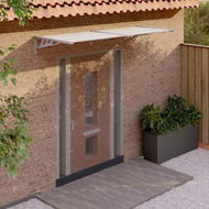 Detailed information about the product Door Canopy Grey And Transparent 239x90 Cm Polycarbonate