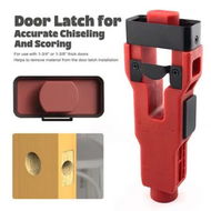 Detailed information about the product Door Lock Mortise Jig Strike Plate Template Adjustable Faceplate Router Guide Flush Mounting Chisel Fixture Self-Centering Latch Bore Cutter(Red)