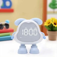 Detailed information about the product Dora Dog Alarm Clock for Bedrooms, LED Cute Bedside Alarm Clock with Digital Display Kids Sleep Trainer and Night Light (Blue)