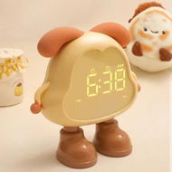 Detailed information about the product Dora Dog Alarm Clock for Bedrooms, LED Cute Bedside Alarm Clock with Digital Display Kids Sleep Trainer and Night Light (Brown)