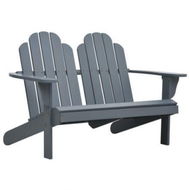 Detailed information about the product Double Adirondack Chair Wood Grey