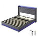 Double Bed Frame Gas Lift LED Light. Available at Crazy Sales for $489.95