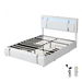 Double Bed Frame With Adjustable Headboard White. Available at Crazy Sales for $479.95