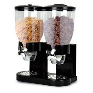 Detailed information about the product Double Cereal Dispenser Dry Food Storage Container - Black