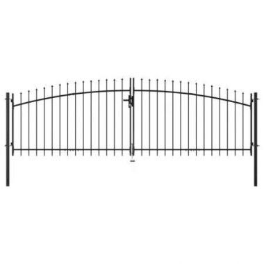 Double Door Fence Gate with Spear Top 400x175 cm