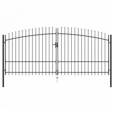 Double Door Fence Gate with Spear Top 400x225 cm