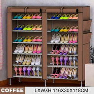 Detailed information about the product Double Row Non-woven Fabric Shoe Rack Folding Shoe Cabinets in Living RoomType A