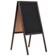 Detailed information about the product Double-sided Blackboard Cedar Wood Free Standing 40x60 cm