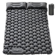 Detailed information about the product Double Sleeping Pad,Upgraded Inflatable Ultra-Thick Self Inflating Camping Pad 2 Person with Pillow Built-in Foot Pump Camping Sleeping Mat,Portable Camping Pad (Grey)