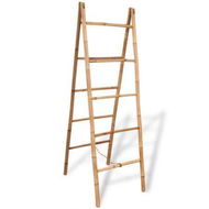 Detailed information about the product Double Towel Ladder With 5 Rungs Bamboo 50x160 Cm