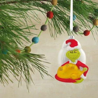 Dr. Seuss How The Grinch Stole Christmas! Grinch with Roast Beast - 2D Acrylic Flat Christmas Ornament