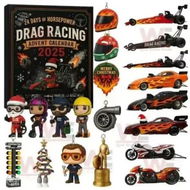 Detailed information about the product Drag Racing Advent Calendar 24DAYS Horsepower Christmas TREE Collectable Advent Calendar Blind Box 2D Flat Acrylic Countdown Christmas Gift