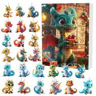 Detailed information about the product Dragon 2D Acrylic Pendant Ornaments Advent Calendars 24 Days Christmas Countdown Calendars Surprise Boxes Set for Christmas Tree Decor