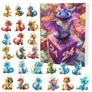 Detailed information about the product Dragon 2D Acrylic Pendant Ornaments Advent Calendars 24 Days Christmas Countdown Calendars Surprise Boxes Set for Christmas Tree Decor