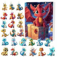 Detailed information about the product Dragon 2D Acrylic Pendant Ornaments Advent Calendars 24 Days Christmas Countdown Calendars Surprise Boxes Set for Christmas Tree Decor