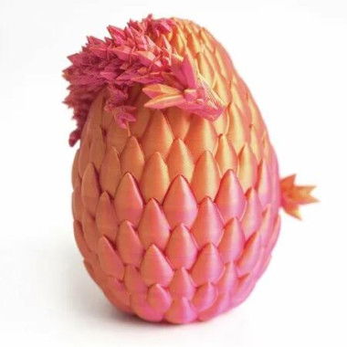Dragon Egg Red Mix Gold Surprise Egg Toy with Flexible Dragon 3D Printed Gift Articulated Dragon Egg Fidget Toy