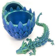 Detailed information about the product Dragon Egg,Red Mix Gold,Surprise Egg Toy with Flexible Dragon,3D Printed Gift,Articulated Dragon Egg Fidget Toy (Green and Blue,12