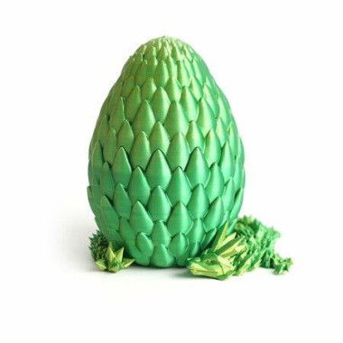 Dragon Egg,Red Mix Gold,Surprise Egg Toy with Flexible Dragon,3D Printed Gift,Articulated Dragon Egg Fidget Toy (Green and Yellow,12